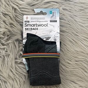 Smartwool Ski Race Socks - Black with Colorful Accents